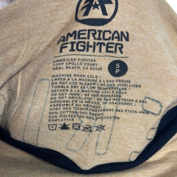 NWT American Fighter Men’s 3/4 Sleeve Raglan Faulkner Shirt Size Small - Picture 4 of 10